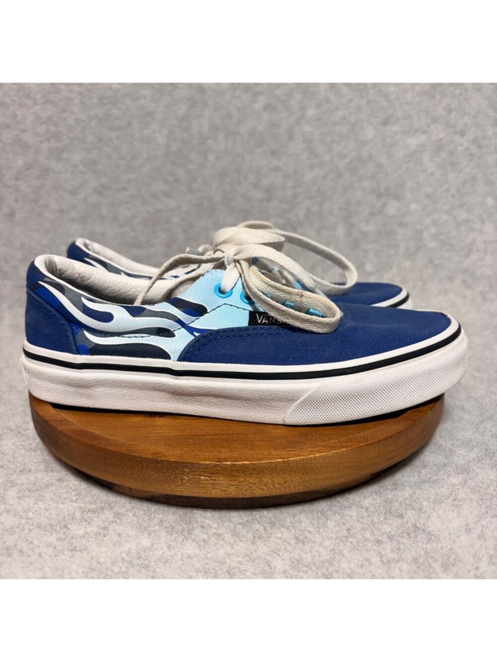 Vans Era Boys Size 2.0 Shoes Blue Flame Skate Little Boy Sneakers
